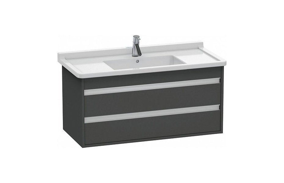 Тумба с раковиной Duravit Ketho 100 см KT664504949 графит матовый МОСПЛИТКА