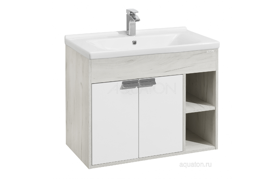 AQUATON Флай 80 Тумба под раковину подвесная, возможно установить на ножки АТЕЛЬЕ ВАННОЙ КОМНАТЫ. САМАРА