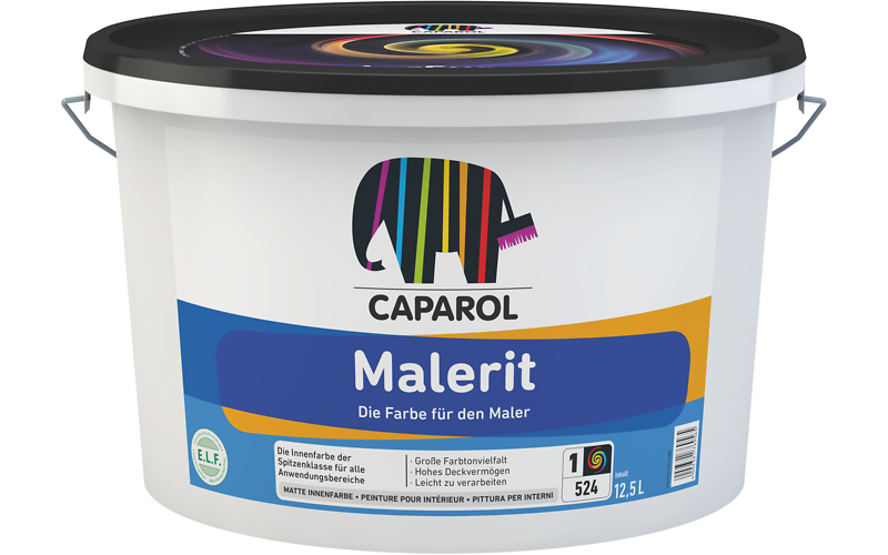 Краска водно-дисперсионная для внутренних работ Caparol Malerit База 1, 2,5 л КАПАРОЛ ЦЕНТР САМАРА