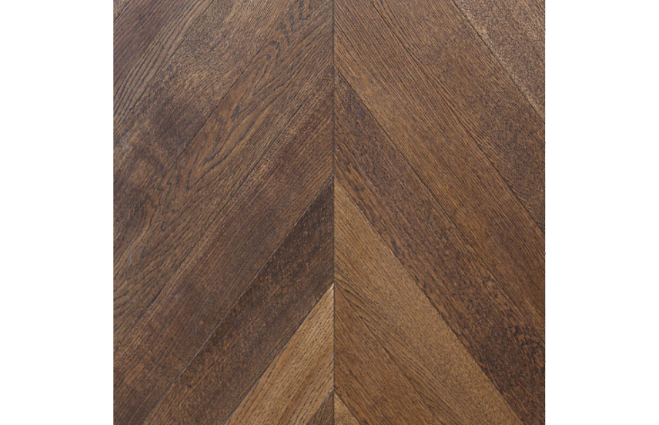 Wood Bee Herringbone Дуб Шоколад браш матовый Chocolate, UV-лак gloss 5-9% (левая) ПОЛ СТРАНЫ