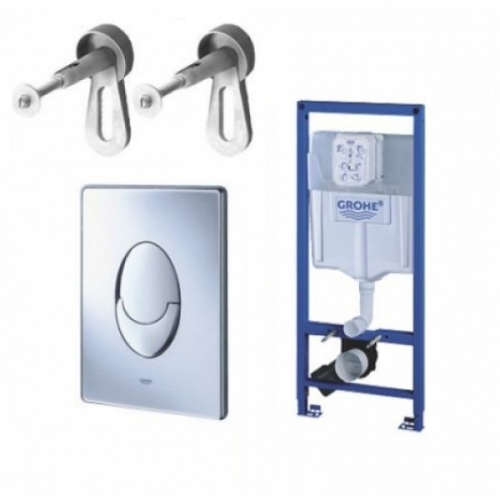 GROHE RAPID SL 3 в 1 Инсталляция для подвесного унитаза с кнопкой (комплект ) GROHE (Германия) АКВАРИУМ