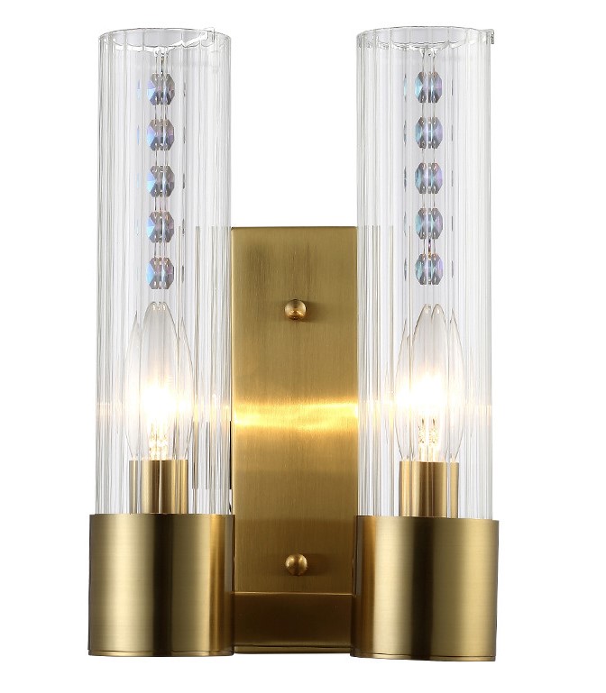 Crystal Lux OTONO AP2 BRASS/TRANSPARENTE ЭСТЕТИКА СВЕТА