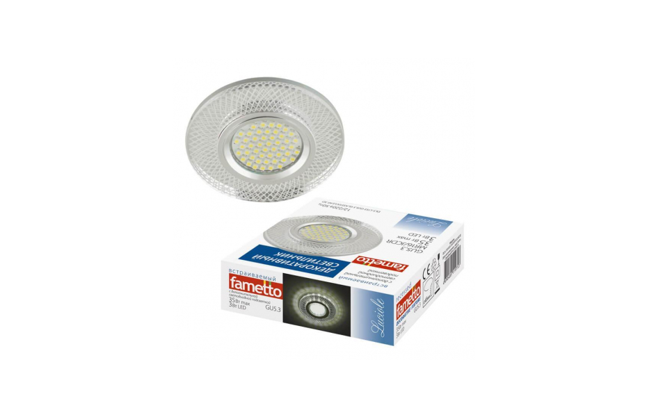 ВСТРАИВАЕМЫЙ СВЕТИЛЬНИК FAMETTO LUCIOLE DLS-L153 GU5.3 GLASSY/CLEAR 3D MNOGOROZETOK - МНОГОРОЗЕТОК