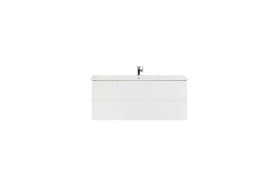 Тумба с раковиной Cezares Duet 120 см DUET-1200-2C-SO-BL bianco lucido МОСПЛИТКА