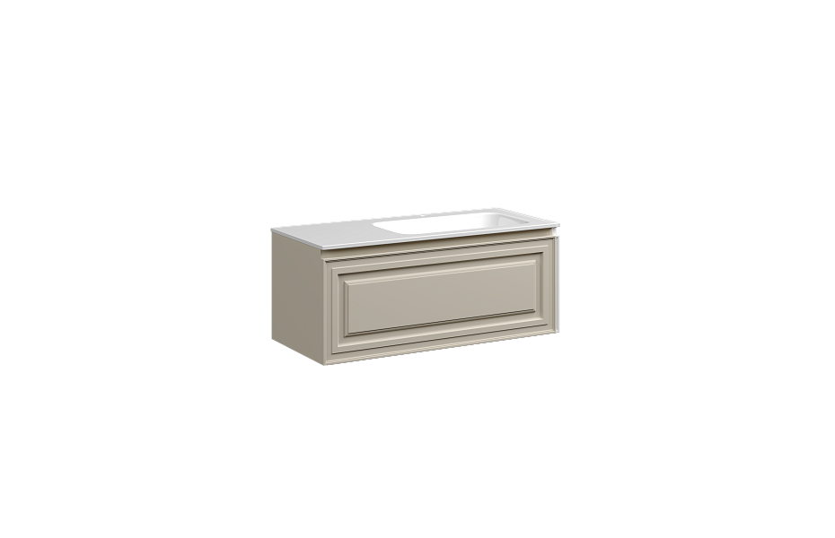 Тумба с раковиной Sancos Very 100 см VR100RCE правая, beige soft МОСПЛИТКА