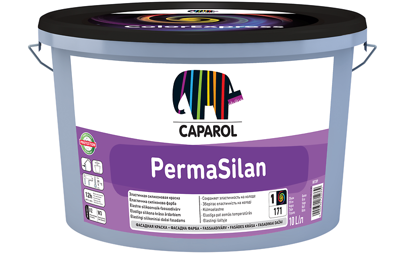 Краска для наружных работ Caparol PermaSilan, База 1, 2,5 л КАПАРОЛ ЦЕНТР САМАРА