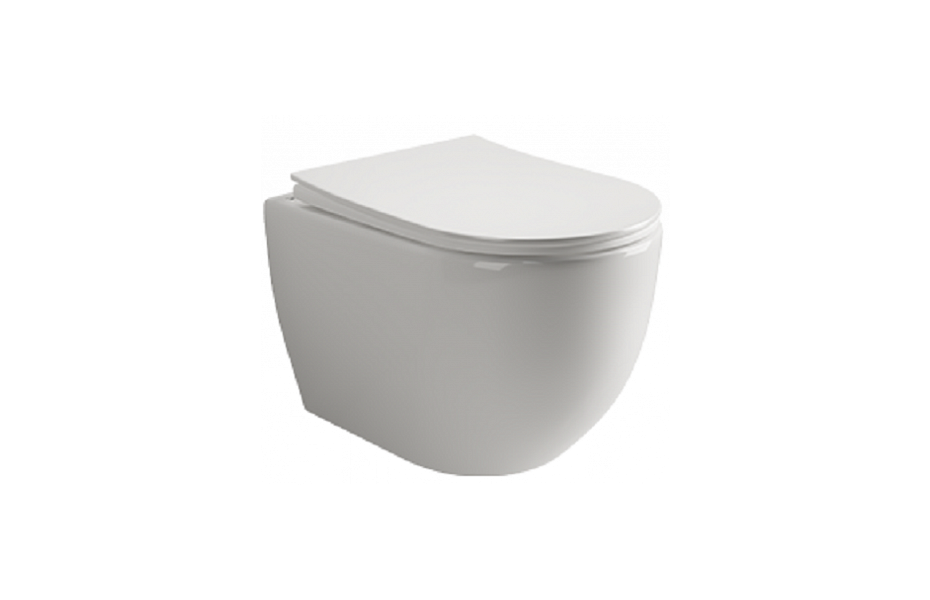 Унитаз подвесной Ceramica Nova Mia Rimless CN1805 с ультра-тонким сиденьем SoftClose безободковый МОСПЛИТКА