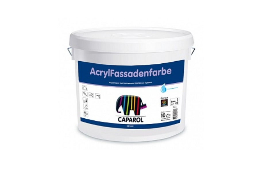 Краска водно-дисперсионная Caparol AcrylFassadenfarbe (база 3, 9,4 л.) КАПАРОЛ ЦЕНТР САМАРА