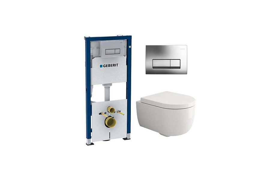 Комплект Bocchi Parma 1417-001-0129 подвесной унитаз + инсталляция Geberit 458.128.21.1 МОСПЛИТКА