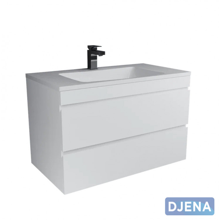 Тумба Djena Окант NEW 100 подвесная 2 ящика ООО ФИРМА САНТЕХНИКА