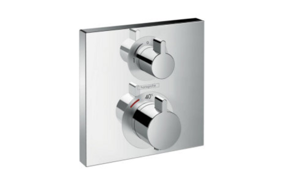 Термостат с запорным/переключающим вентилем Hansgrohe Ecostat Square 15714000 АКВАМЕТРИЯ
