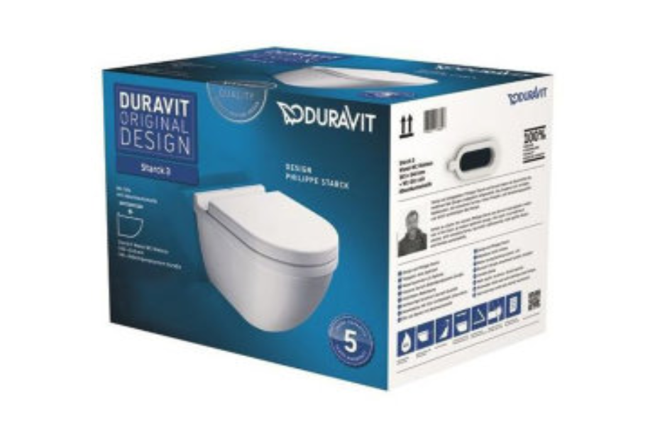 Унитаз подвесной Duravit Starck 3 скрытый крепеж (с крышкой SoftClose) 42250900A1 АКВАМЕТРИЯ