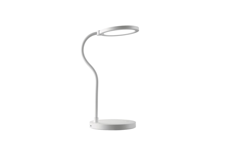 НАСТОЛЬНАЯ ЛАМПА (UL-00003338) UNIEL TLD-553 WHITE/LED/400LM/4500K/DIMMER/USB MNOGOROZETOK - МНОГОРОЗЕТОК