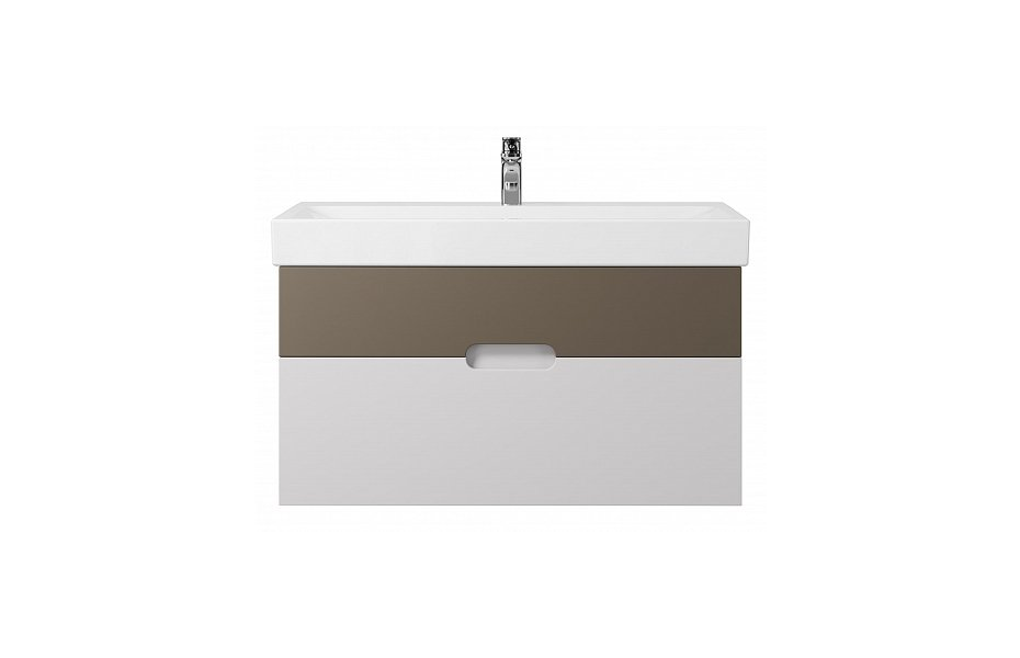 Тумба с раковиной Creto Malibu Capuchino Soft 100 см МОСПЛИТКА