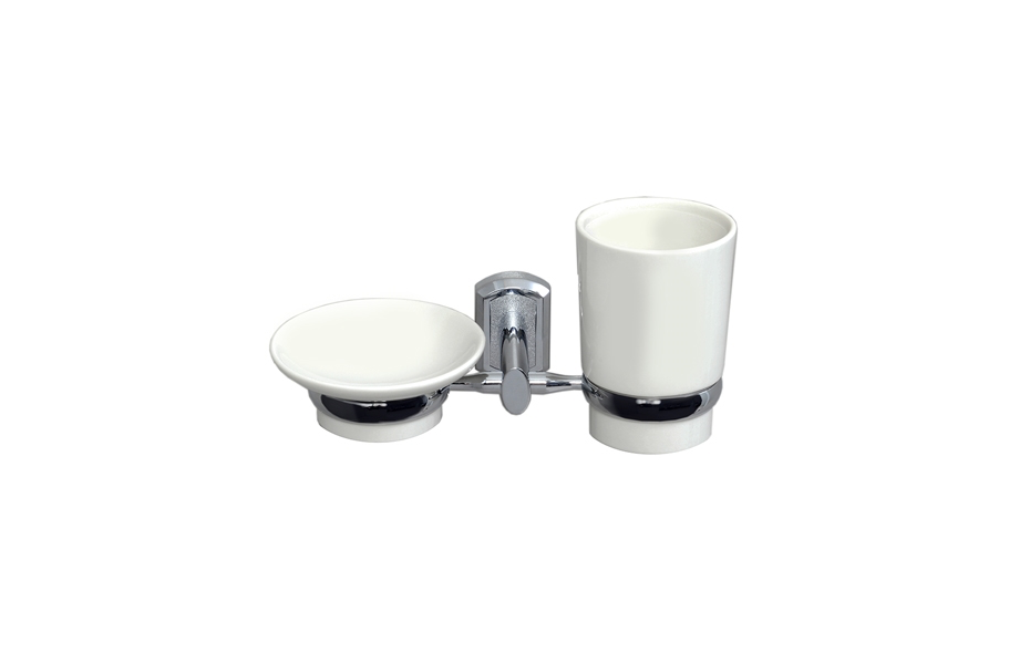WasserKRAFT K-28126 Держатель стакана и мыльницы АТЕЛЬЕ ВАННОЙ КОМНАТЫ. САМАРА
