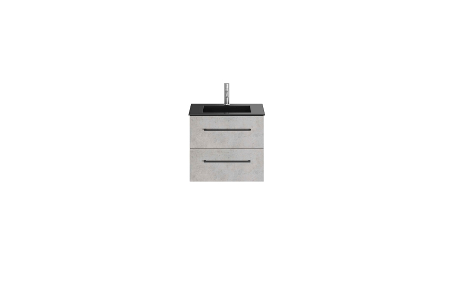 Тумба с раковиной Creto Ares Beton 60 black МОСПЛИТКА