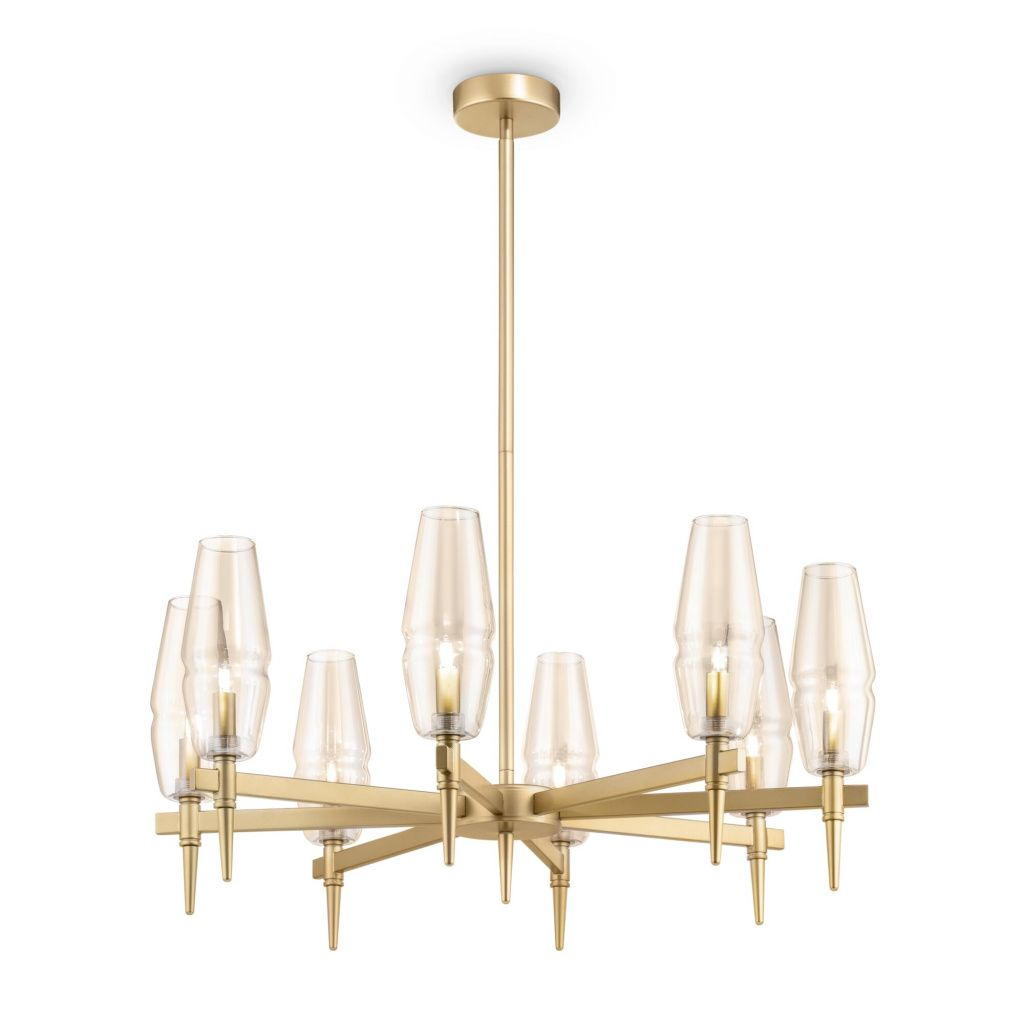 Люстра на штанге Maytoni Lita H002PL-08G MAYTONI