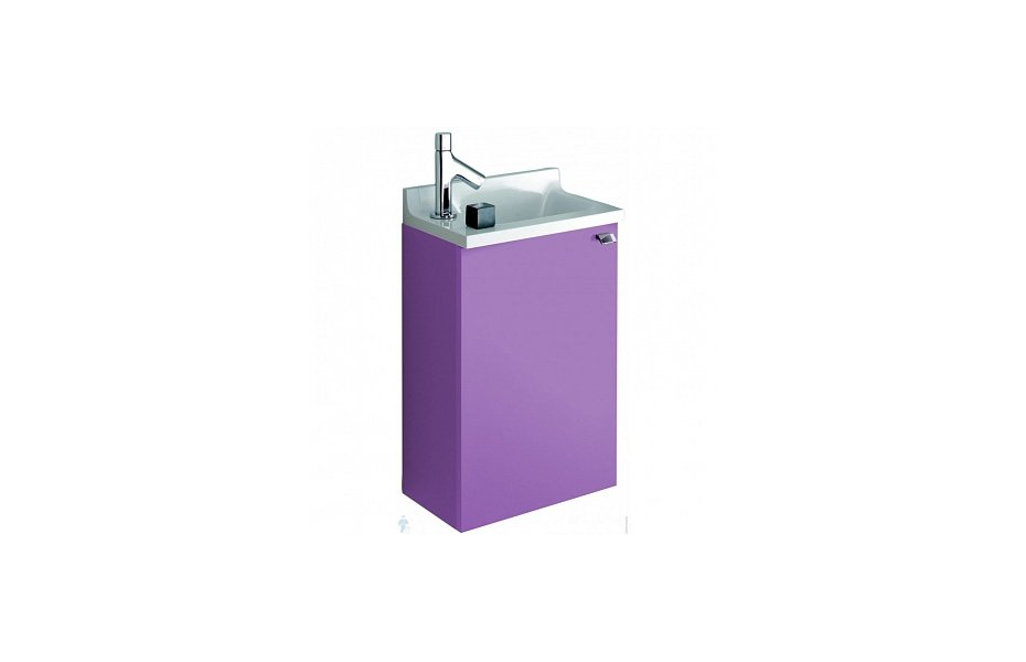 Тумба с раковиной Jacob Delafon Pop Laminar 40 см EB285-F26 сливовый глянцевый МОСПЛИТКА