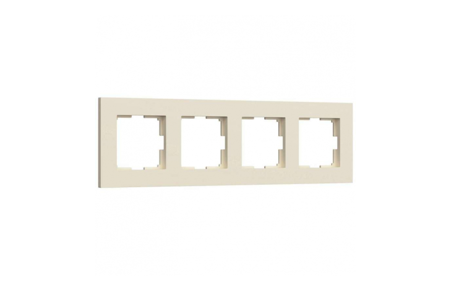 РАМКА НА 4 ПОСТА WERKEL SLAB АЙВОРИ МАТОВЫЙ W0042962 4690389193521 МОСПЛИТКА