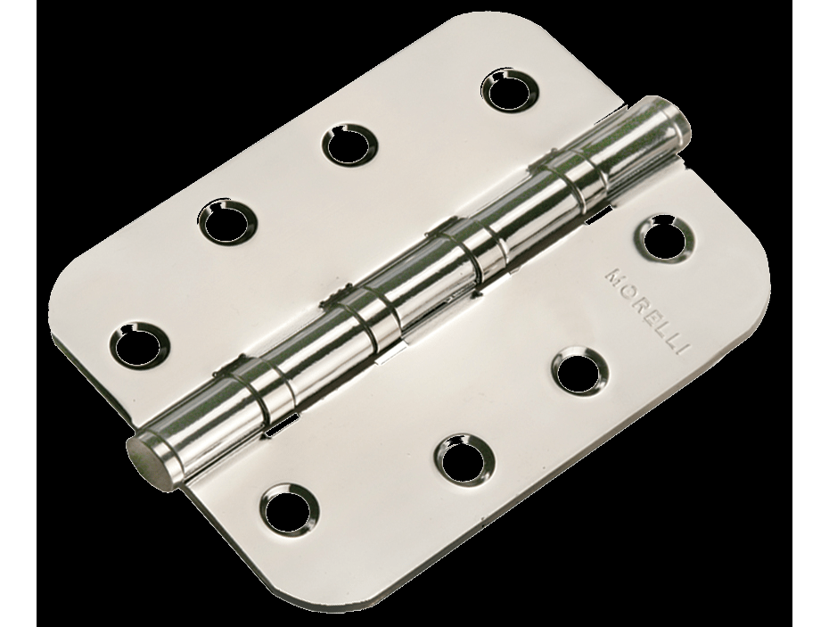 Петля MORELLI стальная универсальная скругленная MS-C 100X70X2.5-4BB SN Цвет - Белый никель ФРАМИР ДВЕРИ