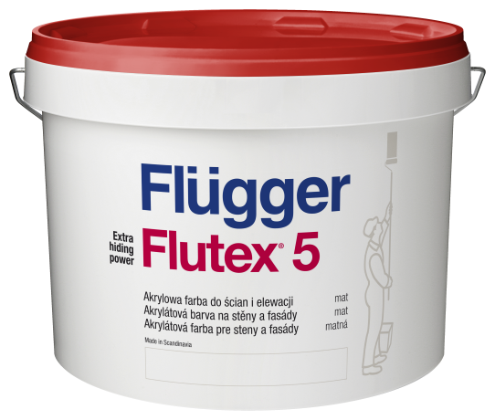 Матовая акриловая краска с высокой кроющей способностью Flugger Flutex 5 base 4, 0,7л КРАСКИ FLUGGER