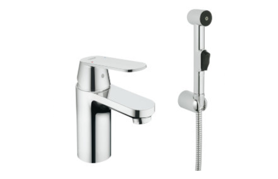 Смеситель для раковины Grohe Eurosmart Cosmopolitan с гигиеническим душем 23125000 АКВАМЕТРИЯ