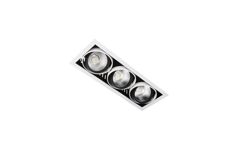 ВСТРАИВАЕМЫЙ СВЕТОДИОДНЫЙ СВЕТИЛЬНИК AMBRELLA LIGHT CARDANO T813 BK/CH 3*12W 4200K MNOGOROZETOK - МНОГОРОЗЕТОК