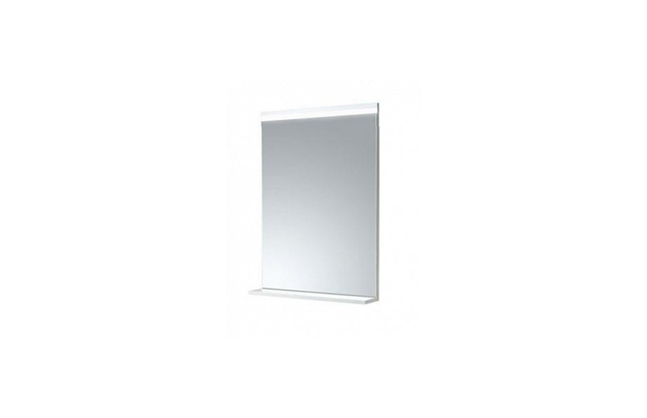 Зеркало Aquaton Рене 1A222302NR010 60 x 85 см настенное с подсветкой, цвет белый/грецкий орех МОСПЛИТКА