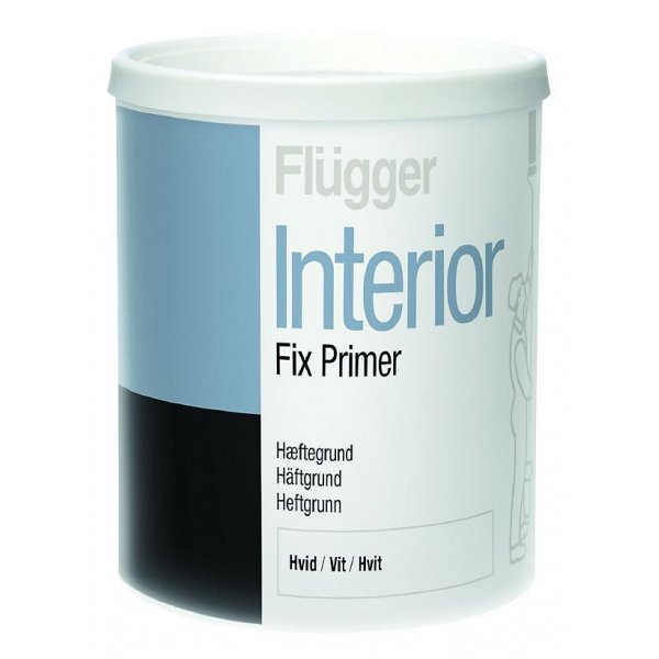 Акриловый грунт на водной основе с высокой адгезионной способностью Fluffer Interior Fix Primer 0.75л КРАСКИ FLUGGER