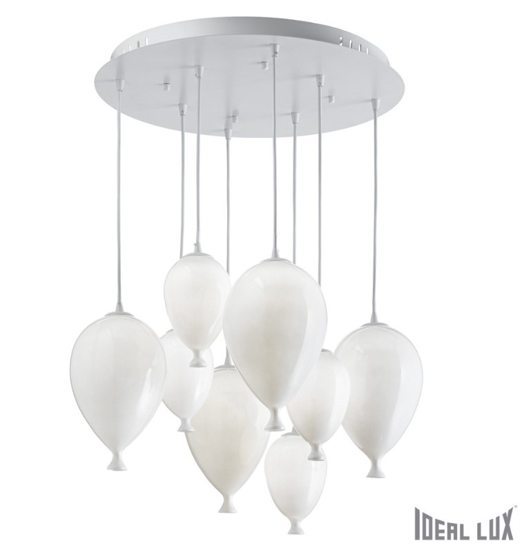 Люстра Ideal Lux Clown SP8 BIANCO ЭСТЕТИКА СВЕТА