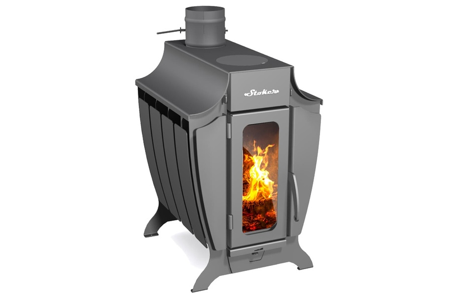 Печь отопительная ЕРМАК Stoker 100-G (100 м³) ПАР МАСТЕР