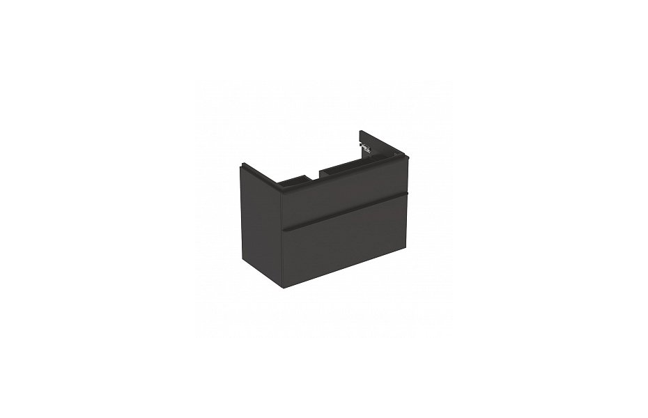 Тумба с раковиной Geberit Smyle Square 90 серая (500.354.JK.1 + 500.250.01.1) МОСПЛИТКА