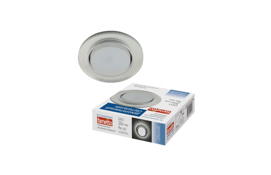 ВСТРАИВАЕМЫЙ СВЕТИЛЬНИК FAMETTO LUCIOLE DLS-L156 GX53 GLASSY/CLEAR 3D MNOGOROZETOK - МНОГОРОЗЕТОК