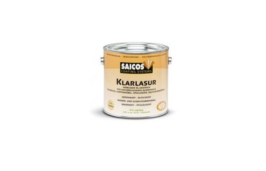 Прозрачная масляная лазурь Klarlasur SAICOS. МАСЛА, КРАСКИ, КЛЕЙ
