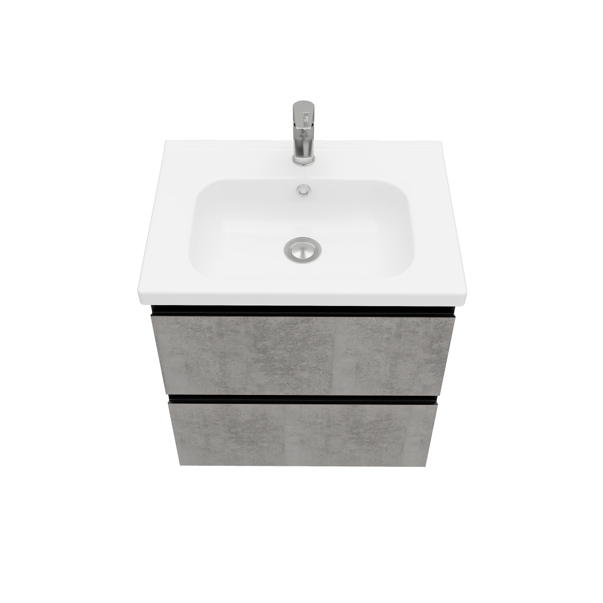 Тумба подвесная ELECTRA 60 под умыв-к Creavit Ideal 60, хромикс серебро, LE-WCAB-60-123 56,50x56,90, светло-серый LAPARET