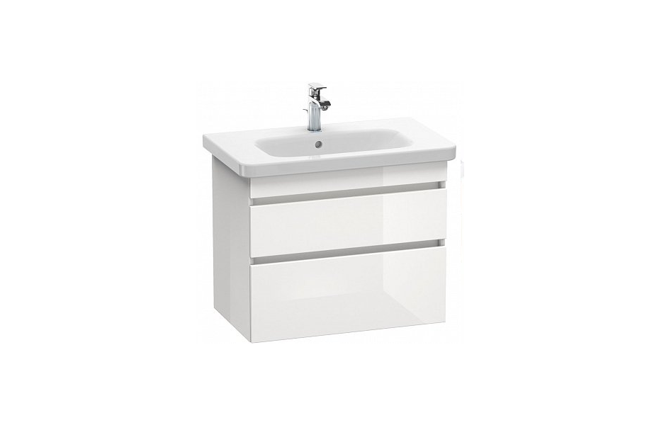 Тумба с раковиной Duravit DuraStyle 80 см DS648102222 белый глянцевый МОСПЛИТКА