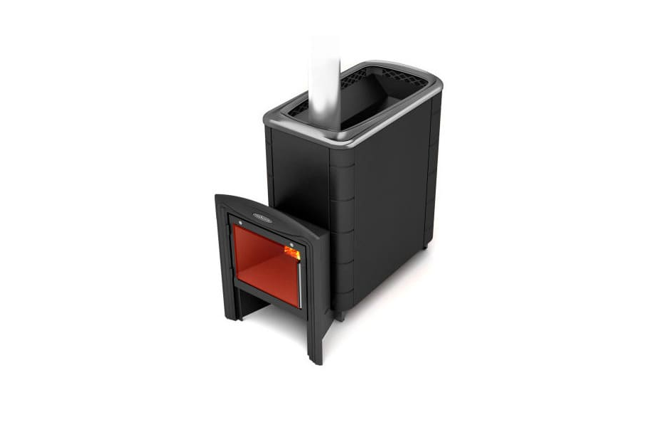 Печь банная TMF Тунгуска XXL 2013 Inox Витра (Антрацит) (12-24 м³; 92 кг.; 3 мм.; D115 мм.) ПАР МАСТЕР