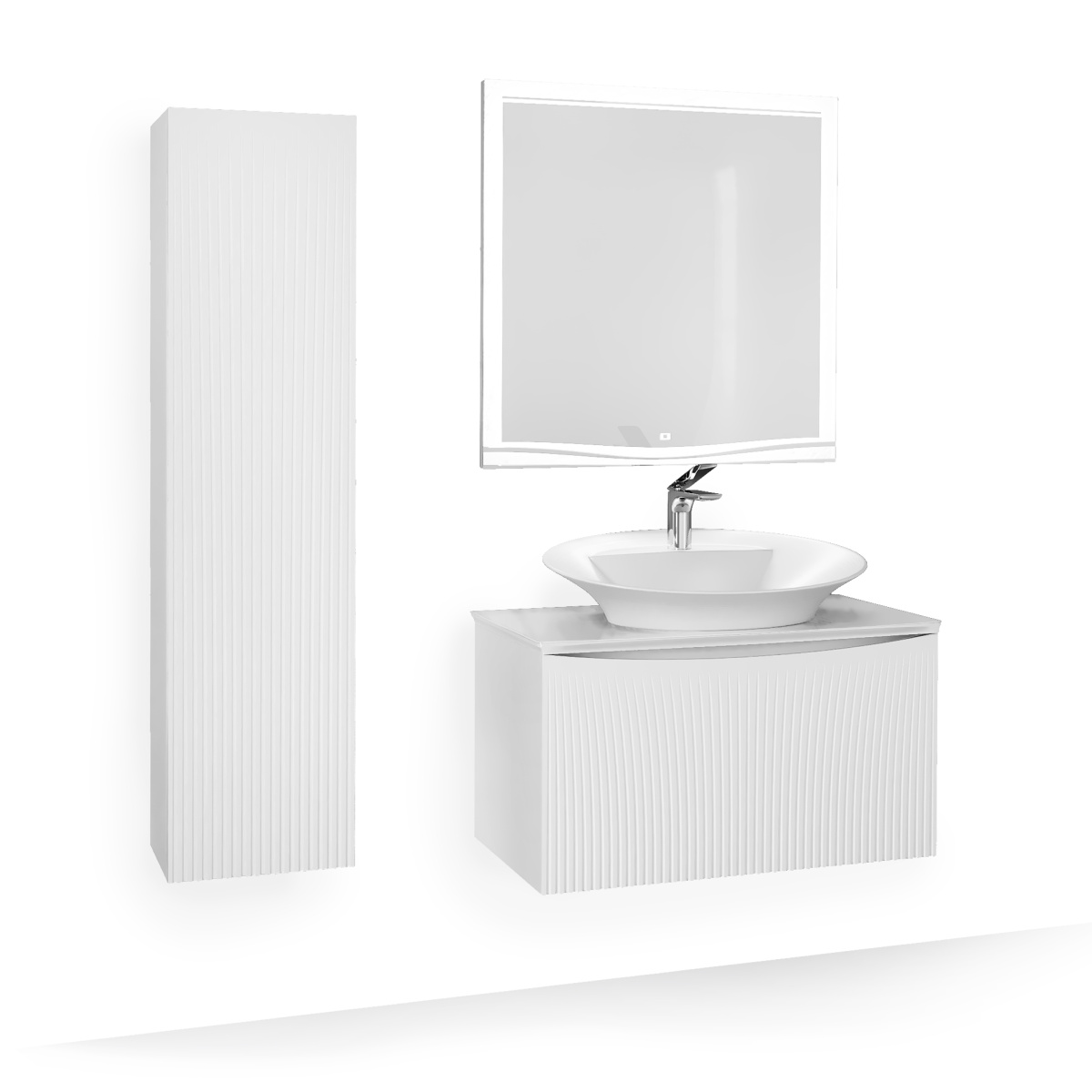 Пенал LAPARET Bianca подвесной белый 135x33 LAPARET