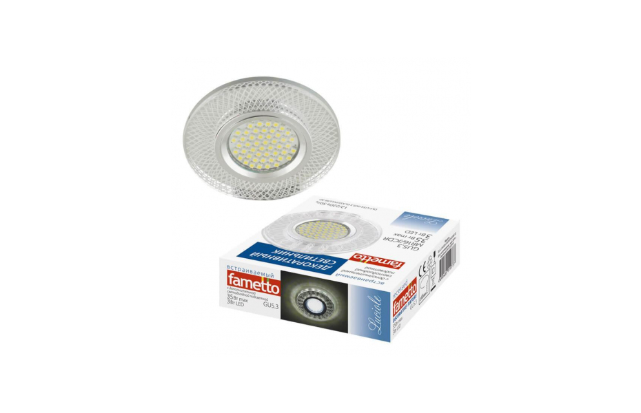 ВСТРАИВАЕМЫЙ СВЕТИЛЬНИК FAMETTO LUCIOLE DLS-L154 GU5.3 GLASSY/CLEAR 3D MNOGOROZETOK - МНОГОРОЗЕТОК
