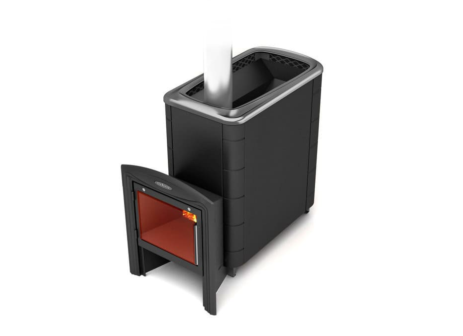 Печь банная TMF Тунгуска XXL 2013 Carbon Витра (Антрацит) (12-24 м³; 92 кг.; 6 мм.; D115 мм.) ПАР МАСТЕР