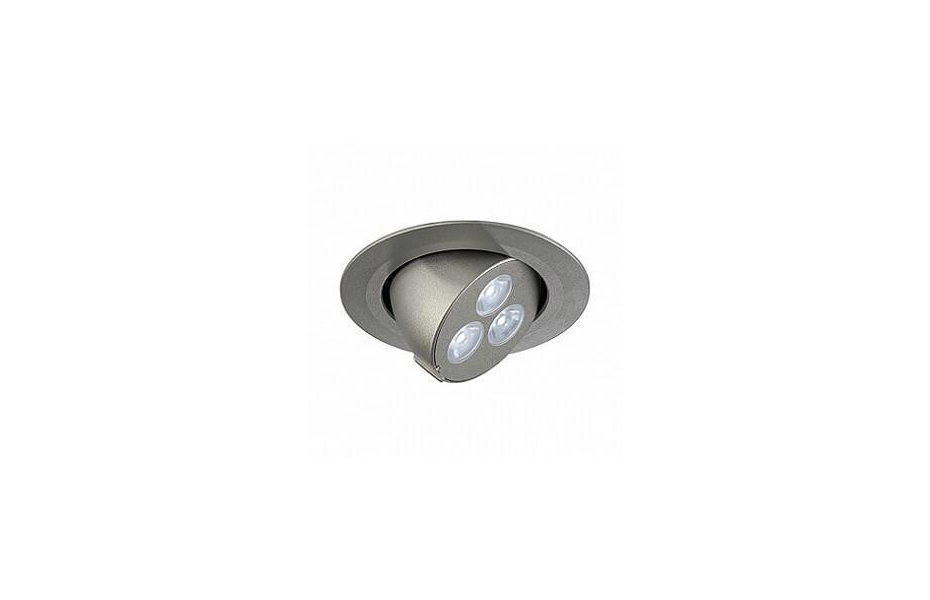 СВЕТИЛЬНИК ВСТРАИВАЕМЫЙ TRITON 3 GIMBLE POWERLED 3Х1ВТ, 4000K, 250LM, 25°, 350MA, СЕРЕБРИСТЫЙ 113610 MNOGOROZETOK - МНОГОРОЗЕТОК