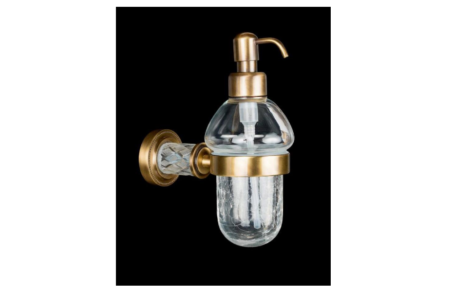 BOHEME Murano Crystal Настенный диспенсер, бронза АТЕЛЬЕ ВАННОЙ КОМНАТЫ. САМАРА