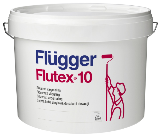 Шелковисто-матовая акриловая краска Flugger Flutex 10 satin base 1, 9,1л КРАСКИ FLUGGER