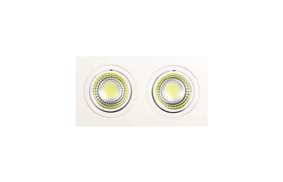 ВСТРАИВАЕМЫЙ СВЕТОДИОДНЫЙ СВЕТИЛЬНИК HOROZ 2X5W 2700К БЕЛЫЙ 016-021-0010 (HL6702L) MNOGOROZETOK - МНОГОРОЗЕТОК