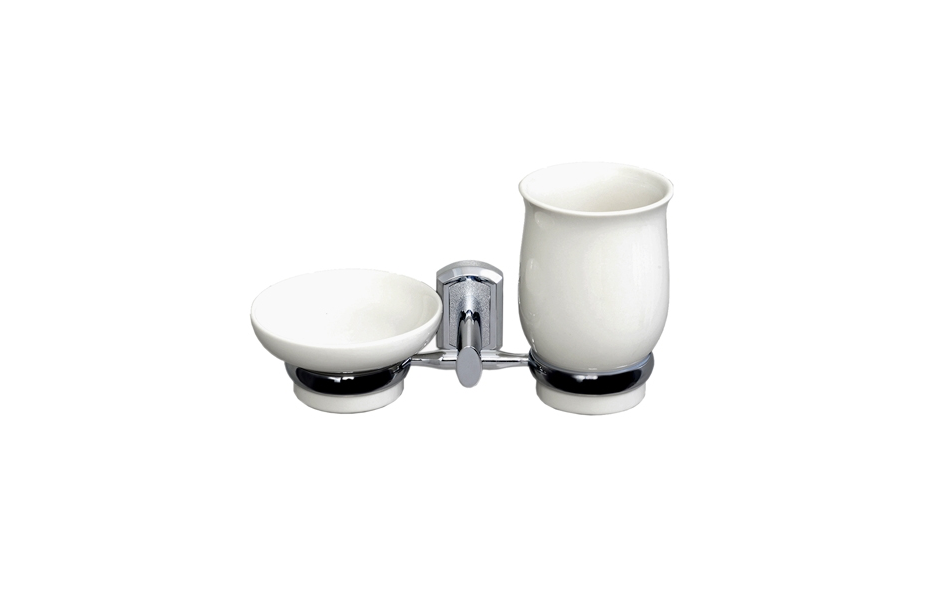 WasserKRAFT K-24126 Держатель стакана и мыльницы АТЕЛЬЕ ВАННОЙ КОМНАТЫ. САМАРА