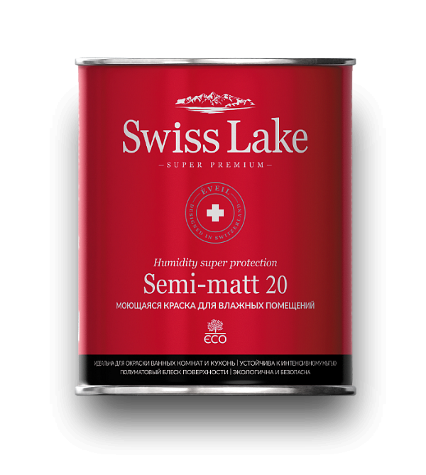 Моющаяся краска для влажных помещений Swiss Lake Semi-matt 20 (C), .9 л LOYMINA Group - ЛОЙМИНА ГРУП