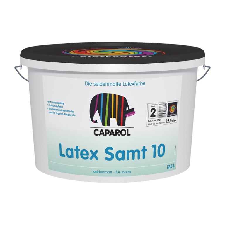 Краска водно-дисперсионная для внутренних работ Caparol Latex Samt 10 База 3, 11,75 л КАПАРОЛ ЦЕНТР САМАРА