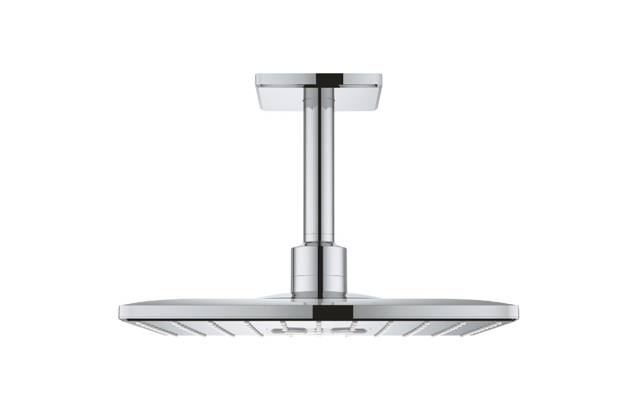 GROHE Rainshower 310 SmartActive Cube Верхний душ (квадратный, 2 режима струи) с потолочным душевым кронштейном 142 мм, хром АТЕЛЬЕ ВАННОЙ КОМНАТЫ. САМАРА