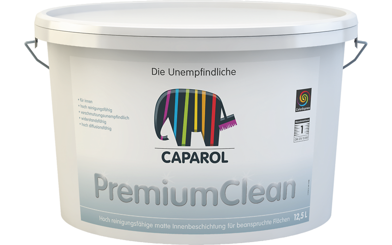 Краска водно-дисперсионная Caparol Premium Clean, Белая, 5 л КАПАРОЛ ЦЕНТР САМАРА