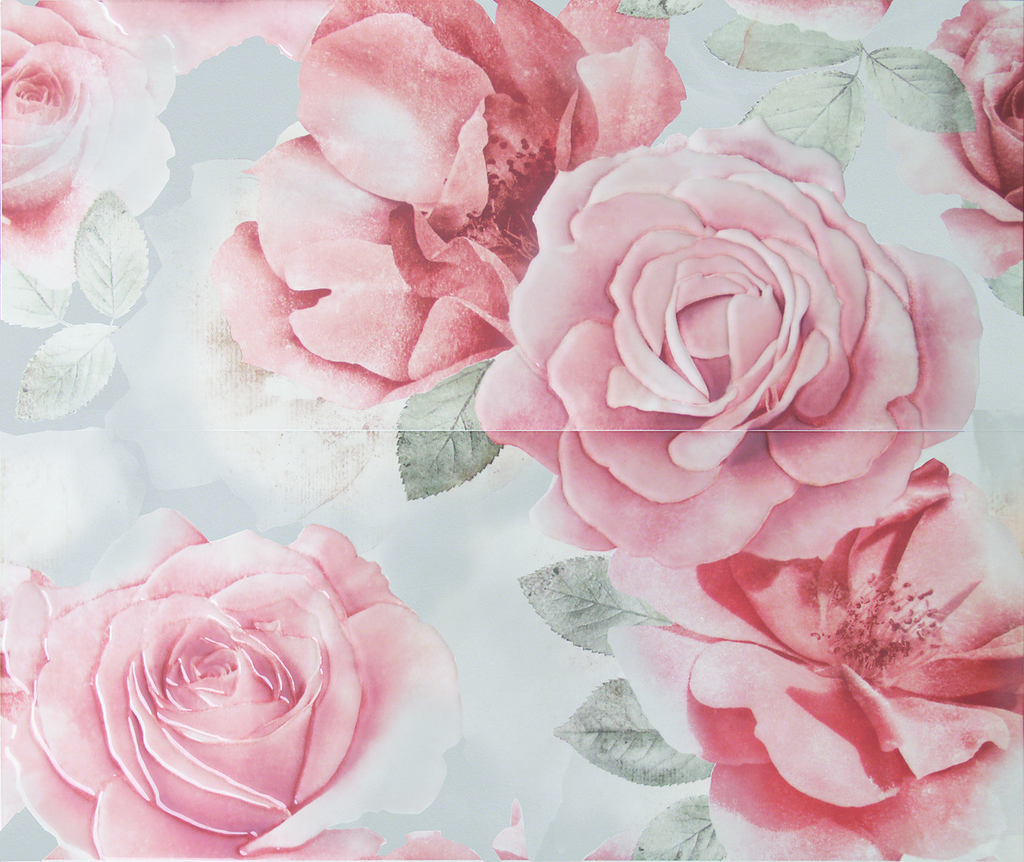 Floreale Rosone Floreale Grigio, панно композиция из 2 шт.) ARTCERAMICA - АРТКЕРАМИКА